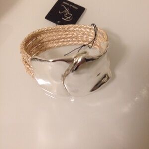 E & L sterling silver magnetic bracelet multi leather strap